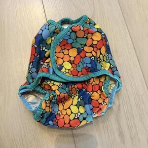 Thirsties Size 3 Duo Wrap Cover Rainbow Pebbles Excellent